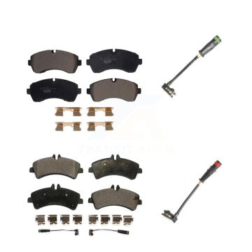 Front Rear Ceramic Disc Brake Pad & Extra Wear Sensor Kit For Mercedes-Benz Sprinter 3500 KTW-100309
