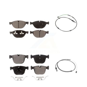 Front Rear Ceramic Disc Brake Pads And Wear Sensors Kit For BMW X5 X6 xDrive50i with 4.4L KTW-100322