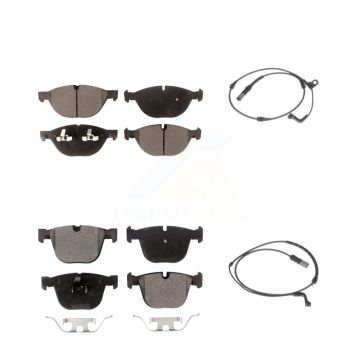 Front Rear Ceramic Disc Brake Pads And Wear Sensors Kit For 2009 BMW X6 xDrive50i KTW-100338