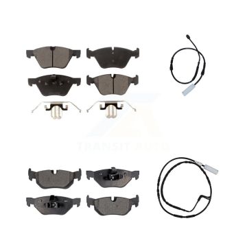 Front Rear Ceramic Disc Brake Pads And Wear Sensors Kit For BMW 128i 3.0L KTW-100343