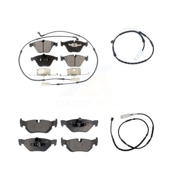 Front Rear Ceramic Brake Pads Extra Wear Sensor Kit For 13 BMW X1 xDrive28i with AWD 2.0L KTW-100349