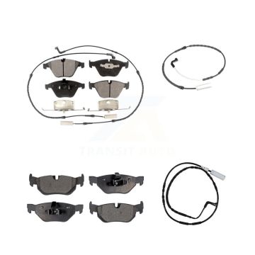 Front Rear Ceramic Brake Pad And Extra Wear Sensor Kit For 2009-2010 BMW 328i xDrive 3.0L KTW-100355