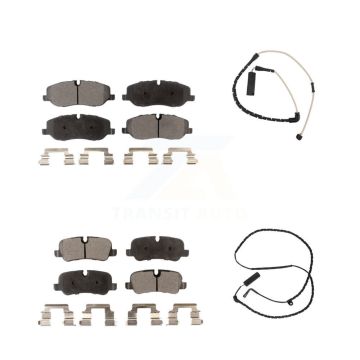 Front Rear Ceramic Disc Brake Pads And Wear Sensors Kit For Land Rover Range KTW-100360