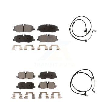 Front Rear Ceramic Disc Brake Pads And Wear Sensors Kit For Land Rover Range Sport KTW-100362