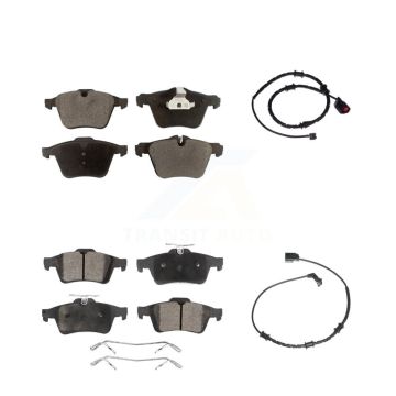 Front Rear Ceramic Brake Pad Wear Sensor Kit For Jaguar XJ Base L Portfolio with AWD 3.0L KTW-100365