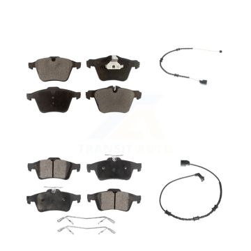 Front Rear Ceramic Brake Pad Wear Sensor Kit For Jaguar XJ Base L Portfolio with RWD 3.0L KTW-100366