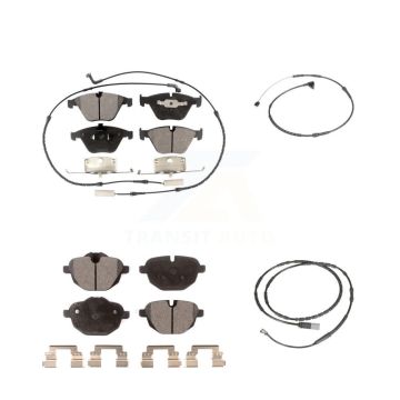 Front Rear Ceramic Disc Brake Pads And Extra Wear Sensors Kit For BMW Z4 KTW-100370