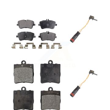 Front Rear Ceramic Disc Brake Pads And Wear Sensors Kit For Mercedes-Benz C230 C240 KTW-100374
