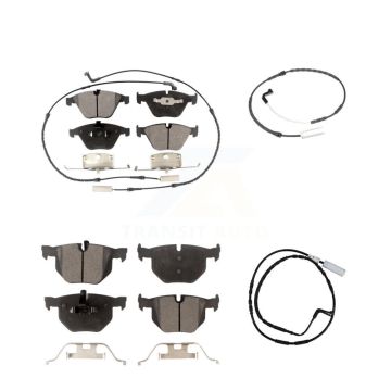 Front Rear Ceramic Brake Pad And Extra Wear Sensor Kit For 2009-2010 BMW 335i xDrive 3.0L KTW-100382
