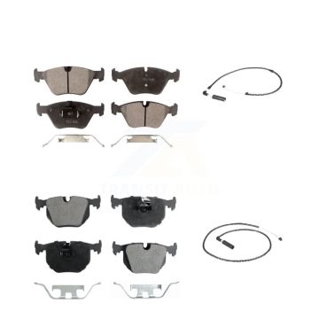 Front Rear Ceramic Disc Brake Pads And Wear Sensors Kit For 2004-2010 BMW X3 KTW-100390