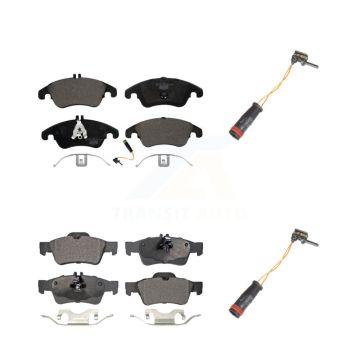 Front Rear Ceramic Brake Pad And Extra Wear Sensor Kit For Mercedes-Benz E350 E250 CLS400 KTW-100397