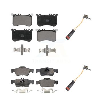 Front Rear Ceramic Disc Brake Pads And Wear Sensors Kit For Mercedes-Benz CLS550 E550 KTW-100398