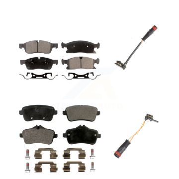 Front Rear Ceramic Disc Brake Pad & Wear Sensor Kit For Mercedes-Benz ML350 GLE350 GLE400 KTW-100400