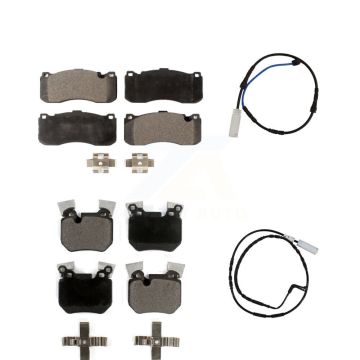 Front Rear Ceramic Disc Brake Pads And Wear Sensors Kit For BMW 135i 135is 3.0L KTW-100421