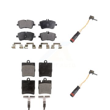 Front Rear Ceramic Disc Brake Pad Wear Sensor Kit For Mercedes-Benz C280 C320 CLK320 C350 KTW-100426