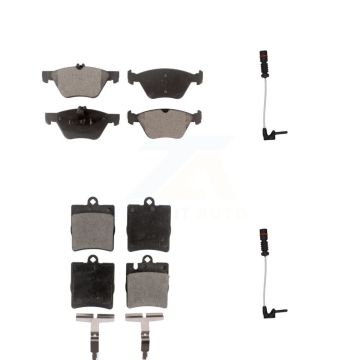 Front Rear Ceramic Disc Brake Pads And Wear Sensor Kit For Mercedes-Benz E320 CLK320 E430 KTW-100427
