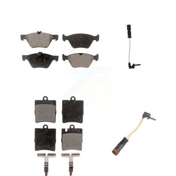 Front Rear Ceramic Disc Brake Pads And Wear Sensors Kit For Mercedes-Benz CLK320 KTW-100429