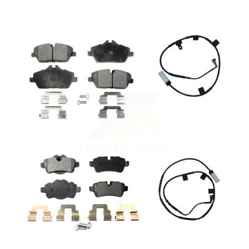 Front Rear Ceramic Disc Brake Pads And Wear Sensors Kit For Mini Cooper KTW-100430