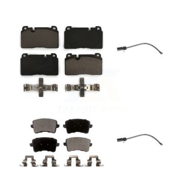 Front Rear Ceramic Disc Brake Pads And Wear Sensors Kit For Audi Q5 To 5 3 2015 KTW-100437