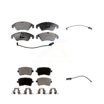 Front Rear Ceramic Disc Brake Pads And Extra Wear Sensors Kit For Audi Q5 KTW-100438