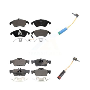 Front Rear Ceramic Disc Brake Pads And Extra Wear Sensors Kit For Mercedes-Benz E400 KTW-100443