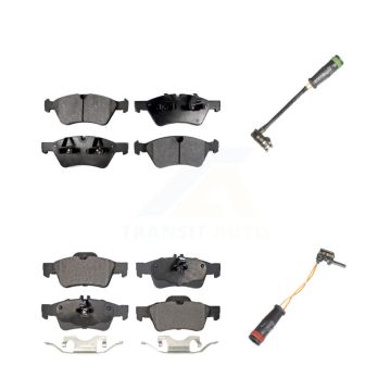 Front Rear Ceramic Brake Pads Wear Sensor Kit For Mercedes-Benz E550 4Matic with AWD 5.5L KTW-100451