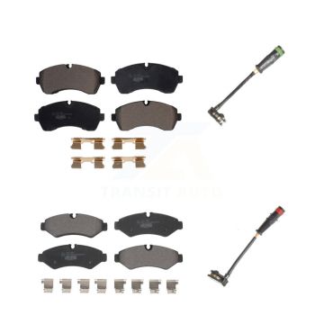 Front Rear Ceramic Disc Brake Pads & Wear Sensor Kit For Mercedes-Benz Sprinter 2500 1500 KTW-100453