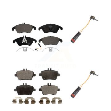 Front Rear Ceramic Disc Brake Pads And Extra Wear Sensors Kit For Mercedes-Benz SLK350 KTW-100460