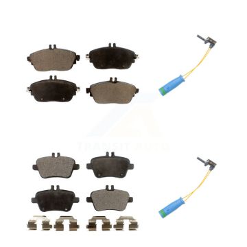 Front Rear Ceramic Disc Brake Pads & Wear Sensor Kit For Mercedes-Benz CLA250 GLA250 2.0L KTW-100461