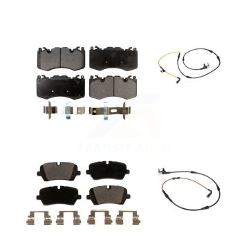 Front Rear Ceramic Disc Brake Pads And Wear Sensors Kit For Land Rover Range Sport KTW-100463