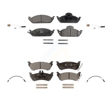 Front Rear Ceramic Disc Brake Pad And Wear Sensor Kit For Mercedes-Benz ML320 ML350 ML430 KTW-100469
