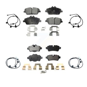 Front Rear Ceramic Disc Brake Pads And Wear Sensors Kit For Mini Cooper 1.6L KTW-100474