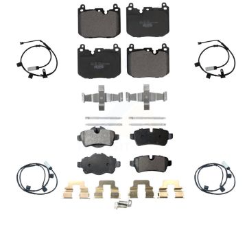 Front Rear Ceramic Disc Brake Pads And Wear Sensors Kit For Mini Cooper KTW-100477