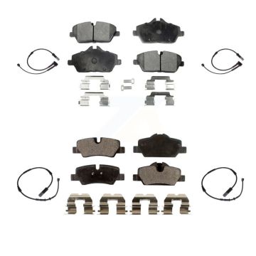 Front Rear Ceramic Disc Brake Pads And Wear Sensors Kit For Mini Cooper KTW-100479