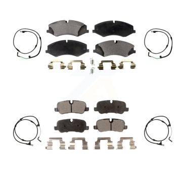 Front Rear Ceramic Disc Brake Pads And Wear Sensors Kit For Land Rover LR4 KTW-100492