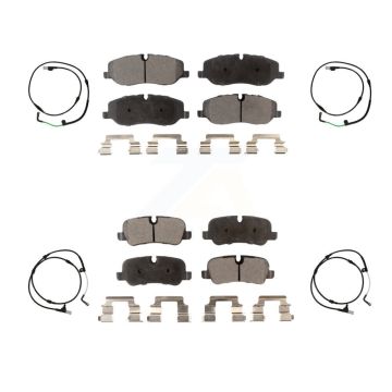 Front Rear Ceramic Disc Brake Pads And Wear Sensors Kit For 2005-2009 Land Rover LR3 4.4L KTW-100493