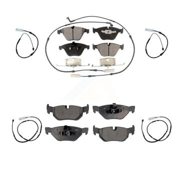 Front Rear Ceramic Disc Brake Pads And Extra Wear Sensors Kit For BMW X1 KTW-100511