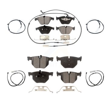 Front Rear Ceramic Brake Pads Extra Wear Sensor Kit For 13 BMW X1 xDrive35i with AWD 3.0L KTW-100512
