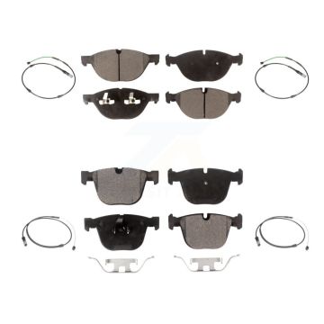 Front Rear Ceramic Disc Brake Pads And Wear Sensors Kit For BMW X5 X6 xDrive50i with 4.4L KTW-100532