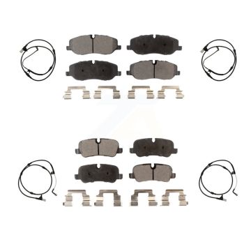 Front Rear Ceramic Disc Brake Pads And Wear Sensors Kit For Land Rover Range Sport KTW-100540