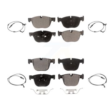 Front Rear Ceramic Disc Brake Pads And Wear Sensors Kit For BMW X5 X6 KTW-100541
