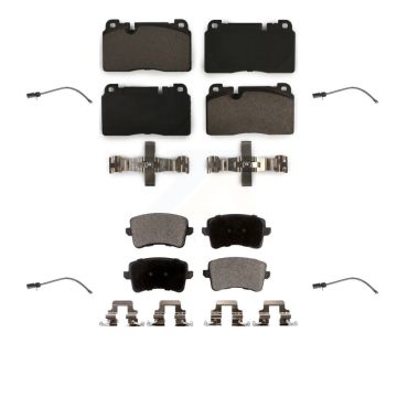 Front Rear Ceramic Disc Brake Pads And Wear Sensors Kit For Audi Q5 To 5 3 2015 KTW-100543