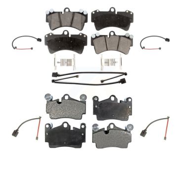 Front Rear Ceramic Disc Brake Pads And Extra Wear Sensors Kit For Audi Q7 Porsche Cayenne KTW-100547