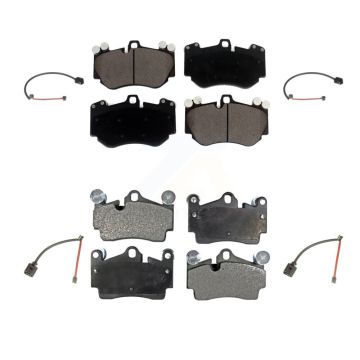 Front Rear Ceramic Disc Brake Pads And Wear Sensors Kit For Porsche Cayenne KTW-100549