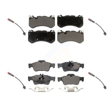 Front Rear Ceramic Brake Pads & Wear Sensor Kit For 2010-2011 Mercedes-Benz SL65 AMG 6.0L KTW-100552