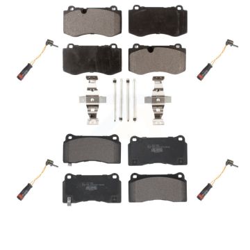 Front Rear Ceramic Disc Brake Pads Wear Sensor Kit For 2011-2014 Mercedes-Benz CL550 4.7L KTW-100555