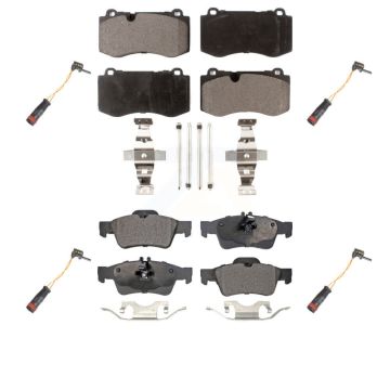 Front Rear Ceramic Brake Pad & Wear Sensor Kit For Mercedes-Benz SL550 With Sport Package KTW-100558