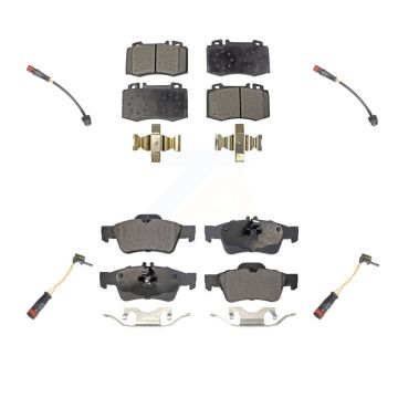 Front Rear Ceramic Brake Pad & Wear Sensor Kit For Mercedes-Benz SL500 with Sport Package KTW-100563