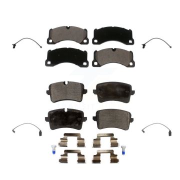 Front Rear Ceramic Disc Brake Pads Wear Sensor Kit For Porsche Macan except Rotor KTW-100567
