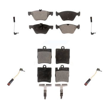 Front Rear Ceramic Disc Brake Pads And Wear Sensors Kit For Mercedes-Benz CLK320 KTW-100569